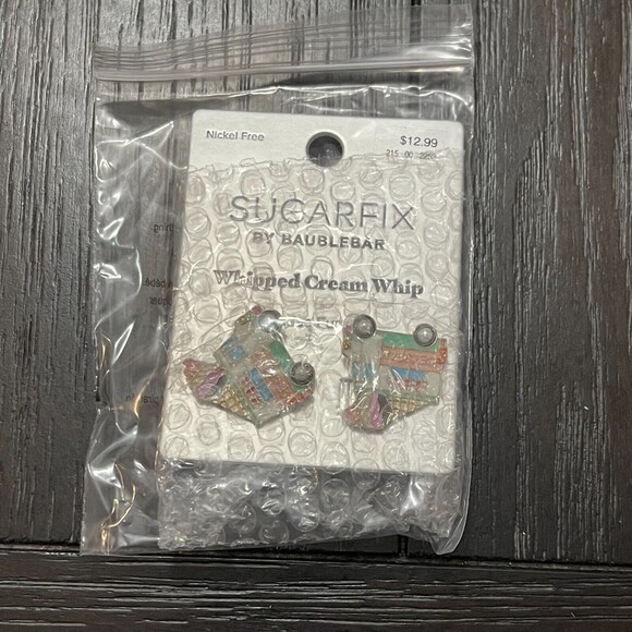 NWT • SUGARFIX by BaubleBar •  'Whipped Cream Whip' Ice Cream Earrings • - Picture 6 of 6